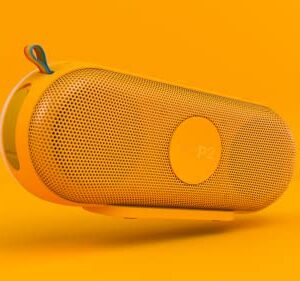 Polaroid P2 Music Player (Yellow) - Powerful Portable Wireless Bluetooth Speaker Rechargeable with Dual Stereo Pairing