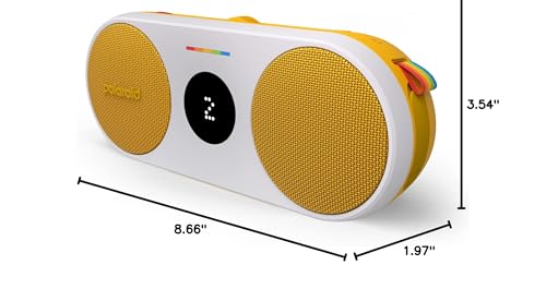 Polaroid P2 Music Player (Yellow) - Powerful Portable Wireless Bluetooth Speaker Rechargeable with Dual Stereo Pairing