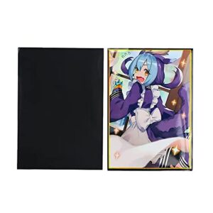 100ct Holographic Flashing (Laundry Dragonmaid) Top Loading Trading Card Sleeves Deck Protector for YuGiOh/Japanese Sized Cards 63x90mm (A02)