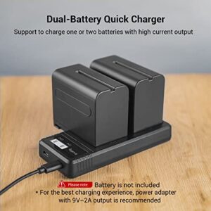 SmallRig Fast Charger Dual USB Charger with LCD Display for Sony NP-F970 NP-F930 NP-F950 NP-F960 NP-F550 NP-F530 NP-F330 NP-F570 Battery - 4086