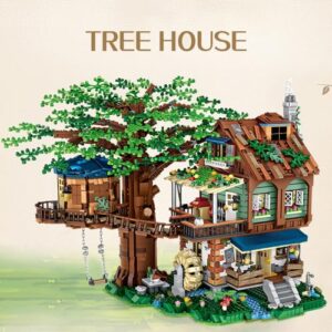 LOZ Mini Blocks 1033 Treehouse Building Set, 4761Pcs Ideas Tree House Building Blocks Kit, DIY Mini Bricks Tree House Model Sets, Awesome Building Toys Gift for Adults, Not Compatible with Lego