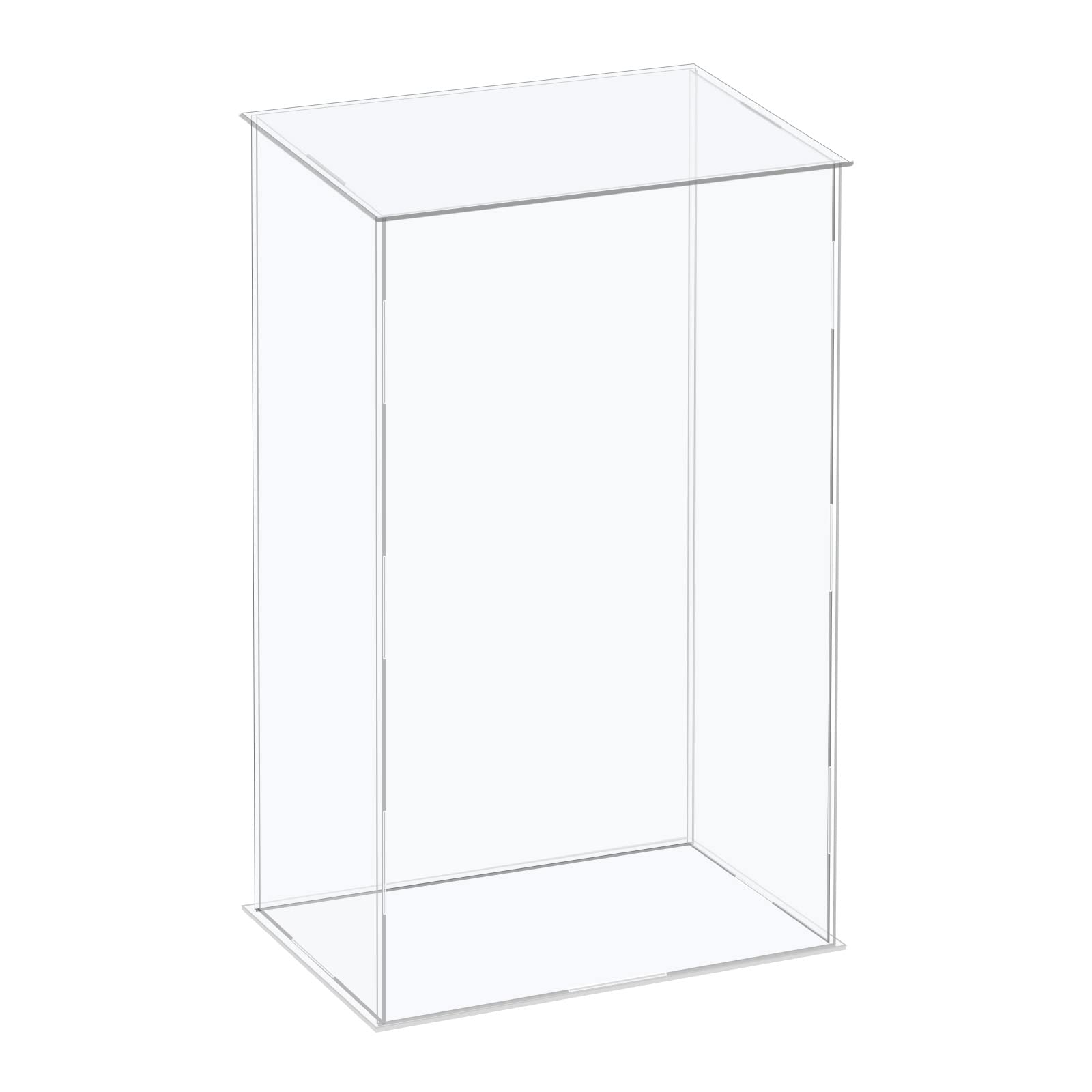 MECCANIXITY Acrylic Display Case Plastic Box Cube Storage Box Clear Assemble Showcase 4.3x4.3x12.2 Inch for Collectibles