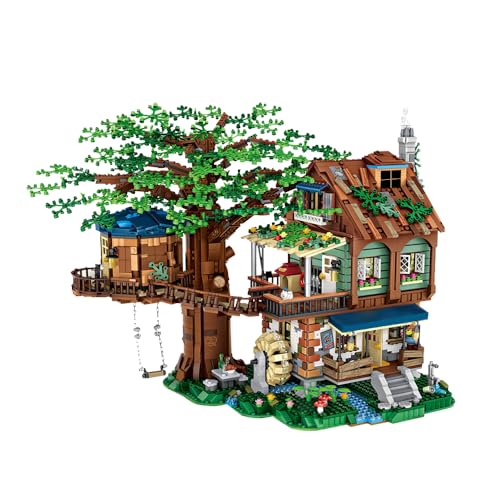 LOZ Mini Blocks 1033 Treehouse Building Set, 4761Pcs Ideas Tree House Building Blocks Kit, DIY Mini Bricks Tree House Model Sets, Awesome Building Toys Gift for Adults, Not Compatible with Lego