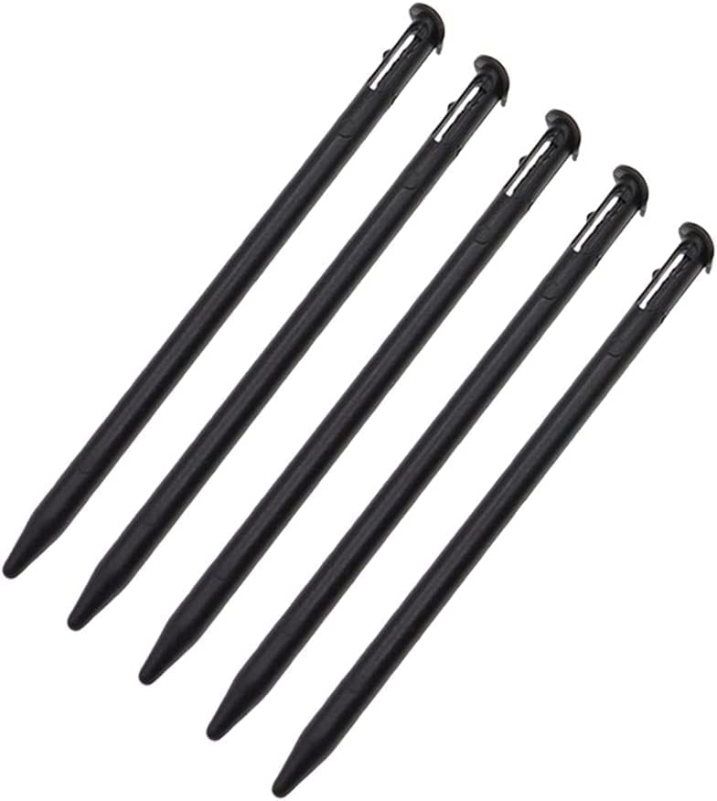 5 x Plastic Stylus Touch Screen Pen Replacement for Nintendo New 3DS (Black)