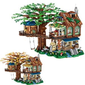 LOZ Mini Blocks 1033 Treehouse Building Set, 4761Pcs Ideas Tree House Building Blocks Kit, DIY Mini Bricks Tree House Model Sets, Awesome Building Toys Gift for Adults, Not Compatible with Lego