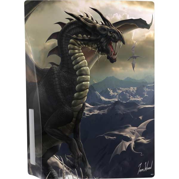 Skinit Decal Gaming Skin Compatible with PS5 Bundle - Officially Licensed Rogue Dragon by Tom Wood Design