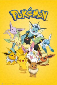 pokemon - manga/anime tv show/gaming poster (eeve evolution - version 2) (size: 24" x 36")