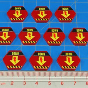 LITKO Mecha Damage Effects Token Set | Compatible with BattleTech (Knocked Down)