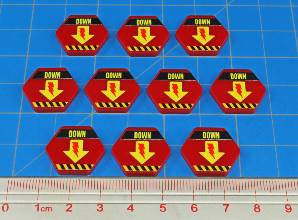 LITKO Mecha Damage Effects Token Set | Compatible with BattleTech (Knocked Down)