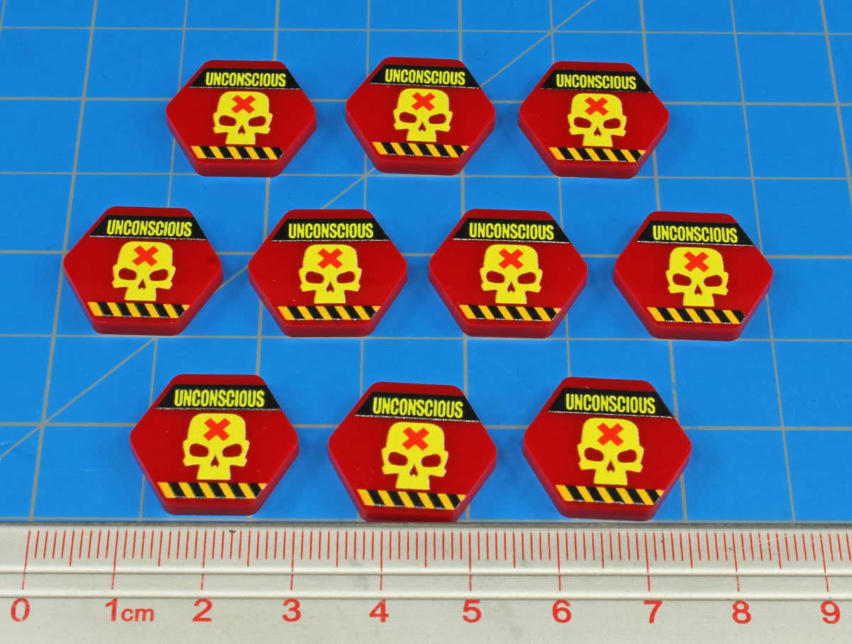 LITKO Mecha Damage Effects Token Set | Compatible with BattleTech (Pilot Unconscious)