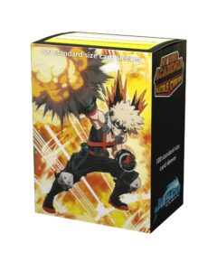 arcane tinmen dragon shield sleeves – matte art: my hero academia: bakugo explode 100 ct - mtg card sleeves are smooth & tough - compatible with pokemon, mha ccg & magic the gathering cards (at-16036)