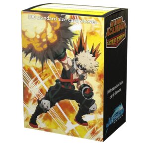 Arcane Tinmen Dragon Shield Sleeves – Matte Art: My Hero Academia: Bakugo Explode 100 CT - MTG Card Sleeves are Smooth & Tough - Compatible with Pokemon, MHA CCG & Magic The Gathering Cards (AT-16036)