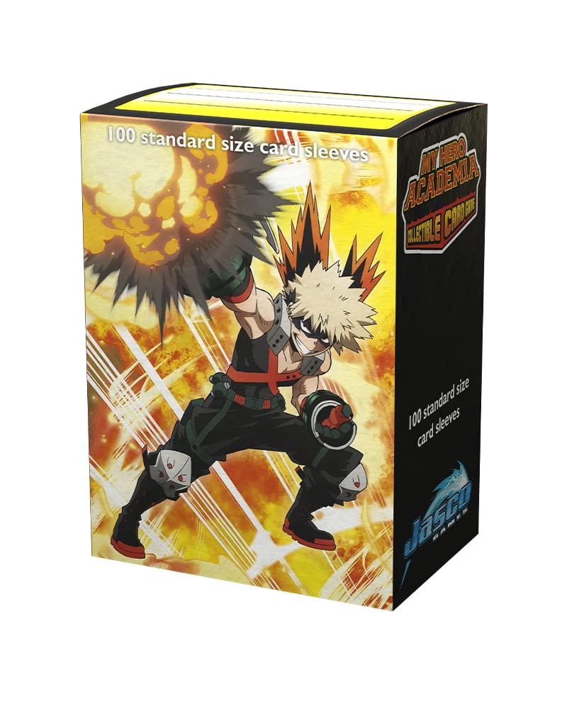 Arcane Tinmen Dragon Shield Sleeves – Matte Art: My Hero Academia: Bakugo Explode 100 CT - MTG Card Sleeves are Smooth & Tough - Compatible with Pokemon, MHA CCG & Magic The Gathering Cards (AT-16036)