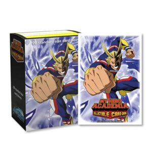 Arcane Tinmen Dragon Shield Sleeves – Matte Art: My Hero Academia: All Might Punch 100 CT - MTG Card Sleeves - Compatible with Pokemon, MHA CCG & Magic The Gathering Cards (AT-16035)