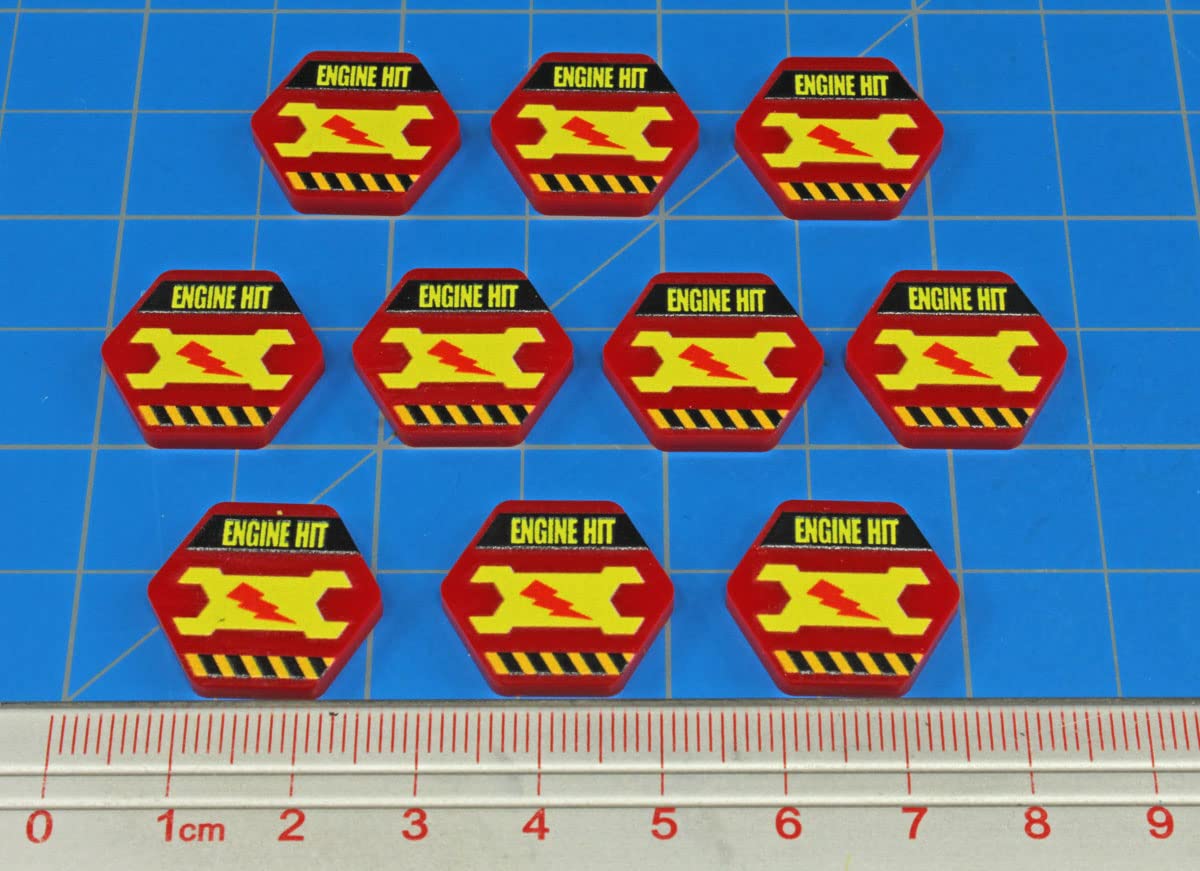 LITKO Mecha Damage Effects Token Set | Compatible with BattleTech (Engine Hit)