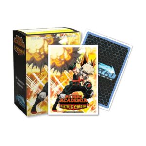 Arcane Tinmen Dragon Shield Sleeves – Matte Art: My Hero Academia: Bakugo Explode 100 CT - MTG Card Sleeves are Smooth & Tough - Compatible with Pokemon, MHA CCG & Magic The Gathering Cards (AT-16036)