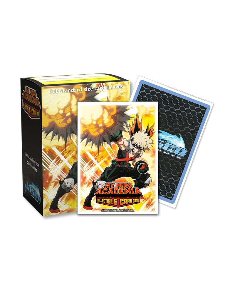 Arcane Tinmen Dragon Shield Sleeves – Matte Art: My Hero Academia: Bakugo Explode 100 CT - MTG Card Sleeves are Smooth & Tough - Compatible with Pokemon, MHA CCG & Magic The Gathering Cards (AT-16036)