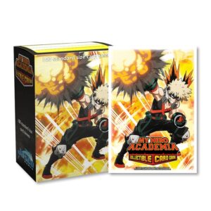 Arcane Tinmen Dragon Shield Sleeves – Matte Art: My Hero Academia: Bakugo Explode 100 CT - MTG Card Sleeves are Smooth & Tough - Compatible with Pokemon, MHA CCG & Magic The Gathering Cards (AT-16036)