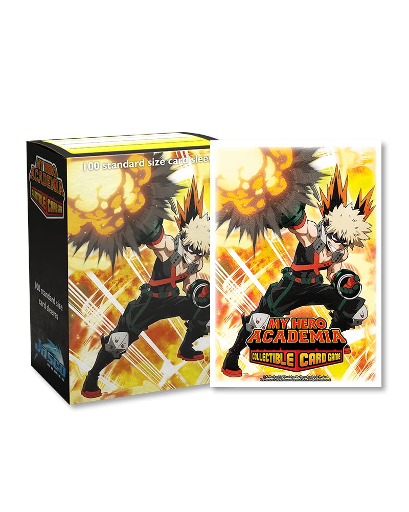 Arcane Tinmen Dragon Shield Sleeves – Matte Art: My Hero Academia: Bakugo Explode 100 CT - MTG Card Sleeves are Smooth & Tough - Compatible with Pokemon, MHA CCG & Magic The Gathering Cards (AT-16036)