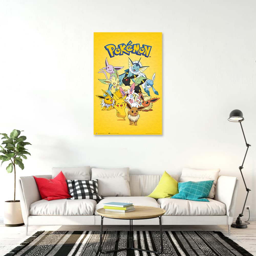 Pokemon - Manga/Anime TV Show/Gaming Poster (Eeve Evolution - Version 2) (Size: 24" x 36")