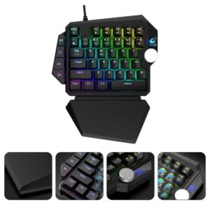 SOLUSTRE 2pcs gaming keyboard one LED keyboard right hand keyboard wired number pad for laptop 1 handed keyboard Electronic Keyboard mechanical keyboards Wired USB Keyboard abs Saders small