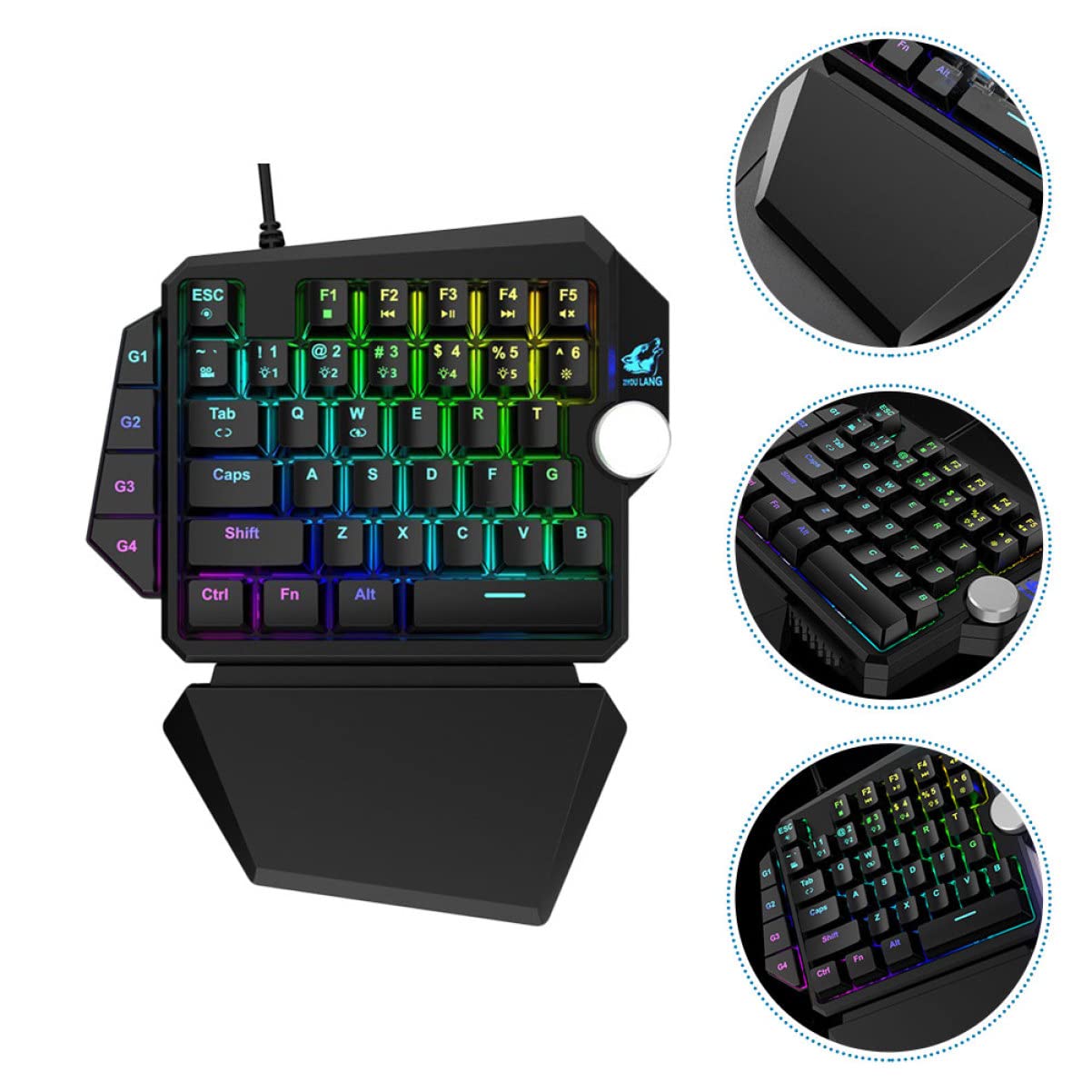 SOLUSTRE 2pcs gaming keyboard one LED keyboard right hand keyboard wired number pad for laptop 1 handed keyboard Electronic Keyboard mechanical keyboards Wired USB Keyboard abs Saders small