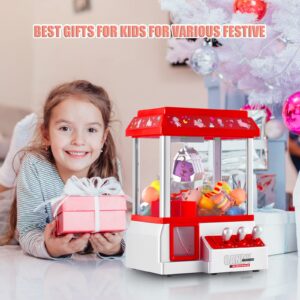 VISATOR Claw Machine for Kids Toy Mini Claw Machine Candy Grabber Prize Dispenser Vending Machine Arcade Game Machines for Home Party Christmas Birthday Gifts Cool Girl Toys