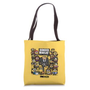 the office x minions characters tote bag