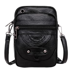 xomat crossbody bag for women,retro leather multi-pocket purse with adjustable strap, waterproof zipper built-in wallet bags