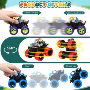 Jerify 12 Pack Trucks Mini Car Vehicles Toys for Kids Tiny Trucks Bulk for Toddlers Boys and Girls Birthday Party Ideal Gift(Cool Style)