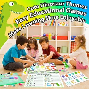 iGetooy Montessori Busy Book for Toddlers 1-3, Preschool Learning Activities Book, Newest Dinosaur Themes Busy Book for Kids Toys Ages 3-5, Kindergarten Preschool Workbook for Kids Boys Girls