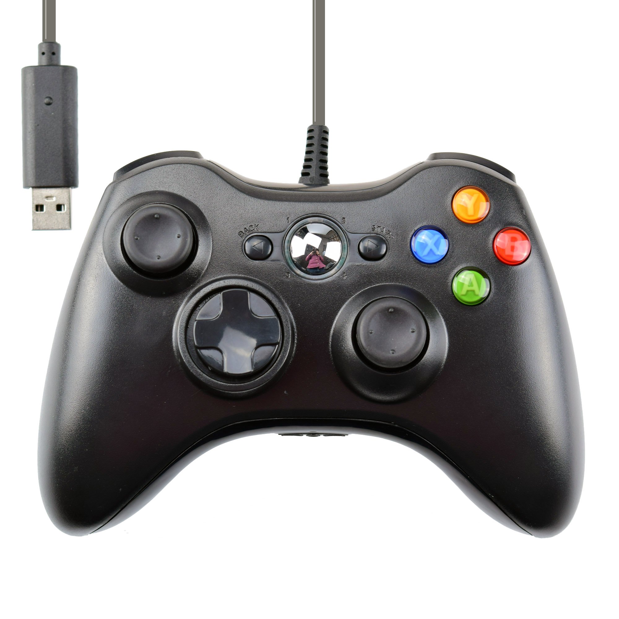 Mcbazel Wired Controller USB Gamepad Joystick Compatible with Xbox 360, Xbox 360 Slim, PC Windows 7/8/10