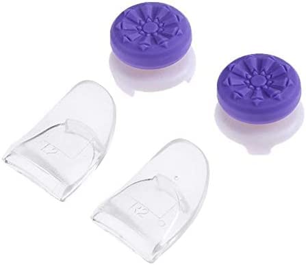 L2 R2 Trigger Extenders Buttons Thumbstick Caps Joystick Cover for PS4 Controller Game Protector Caps - Purple