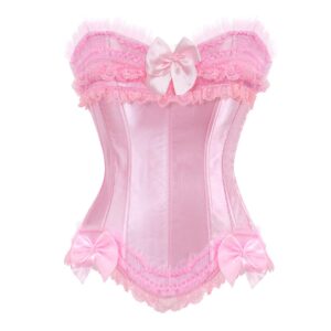 ICEGIA Women Renaissance Underbust Corset Mesh Lace Corset Waist Cincher Oil Painting Bustier