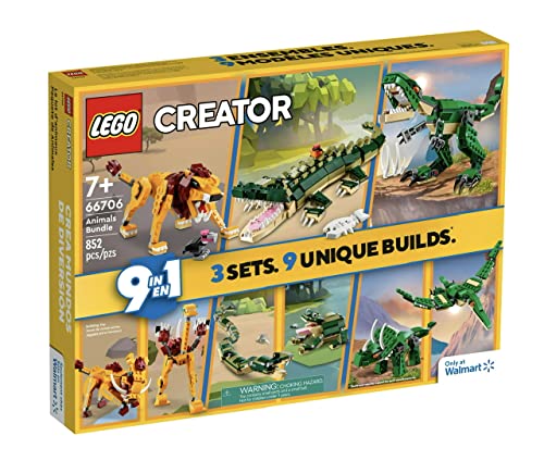 LEGO 9 in 1 Creator Animals Bundle, 852 pieces