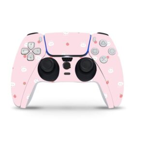 ZOOMHITSKINS Compatible with PS5 Controller Skin, Vinyl for Durable & Fit, Bunny Strawberry Pink Kawaii Cute, Easy to Use, Bubble-free, Precisely Cut