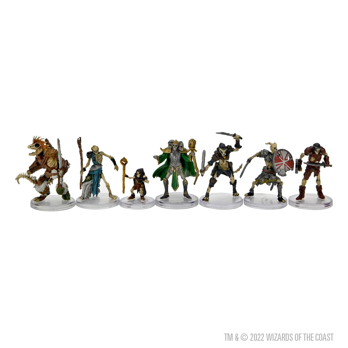 Dungeons & Dragons D&D Icons of The Realms: Undead Armies - Skeletons - 7 Pre-Painted Figures, Miniatures, RPG