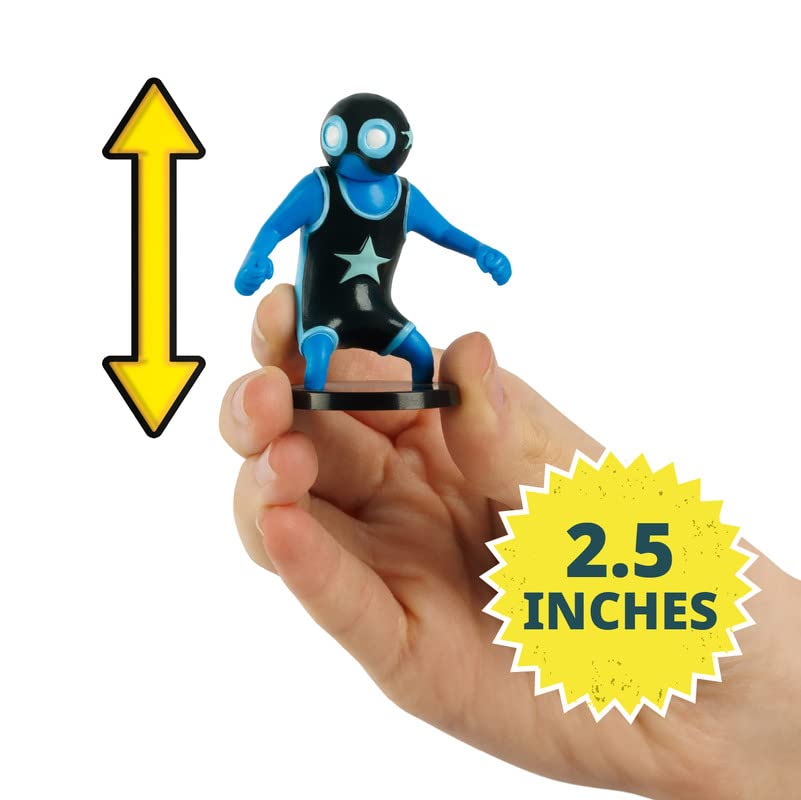 Gang Beasts Action Figures | Pack of Twelve | 2.5 Inch Figurines for Kids. Superhero Toys for Boys & Girls. Collect 16 Mini Toys | 1 Hidden Rare Character Official Gang Beasts Toys