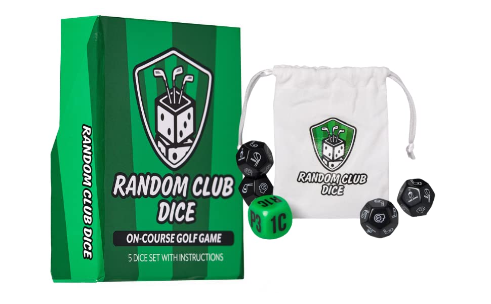 Random Club Dice On-Course Golf Game from Fore! Cards | Fun & Challenging Golf Game | Perfect for Golfers of Any Skill Level