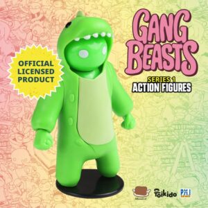 Gang Beasts Action Figures | Green | Collectible Toys. 6.5 Inch Kids Toys | Superhero Toys for Boys & Girls. 4 to Collect | Accessories | Official Gang Beasts Collectibles