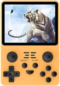 powkiddy rgb20s handheld arcade game console, 3.5 inch retro video game console with 128g card & 20000 games, open source game player