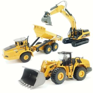 Excavator Toys Sturdy Metal Construction Vehicles Precisely Crafted Metal Excavator Perfect for Display and Play, 1:50 Scale Realistic Detail Classic Toys Indoor/Outdoor Play, Ideal Sand/Beach Toy