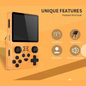 Powkiddy RGB20S Handheld Arcade Game Console, 3.5 Inch Retro Video Game Console with 128G Card & 20000 Games, Open Source Game Player