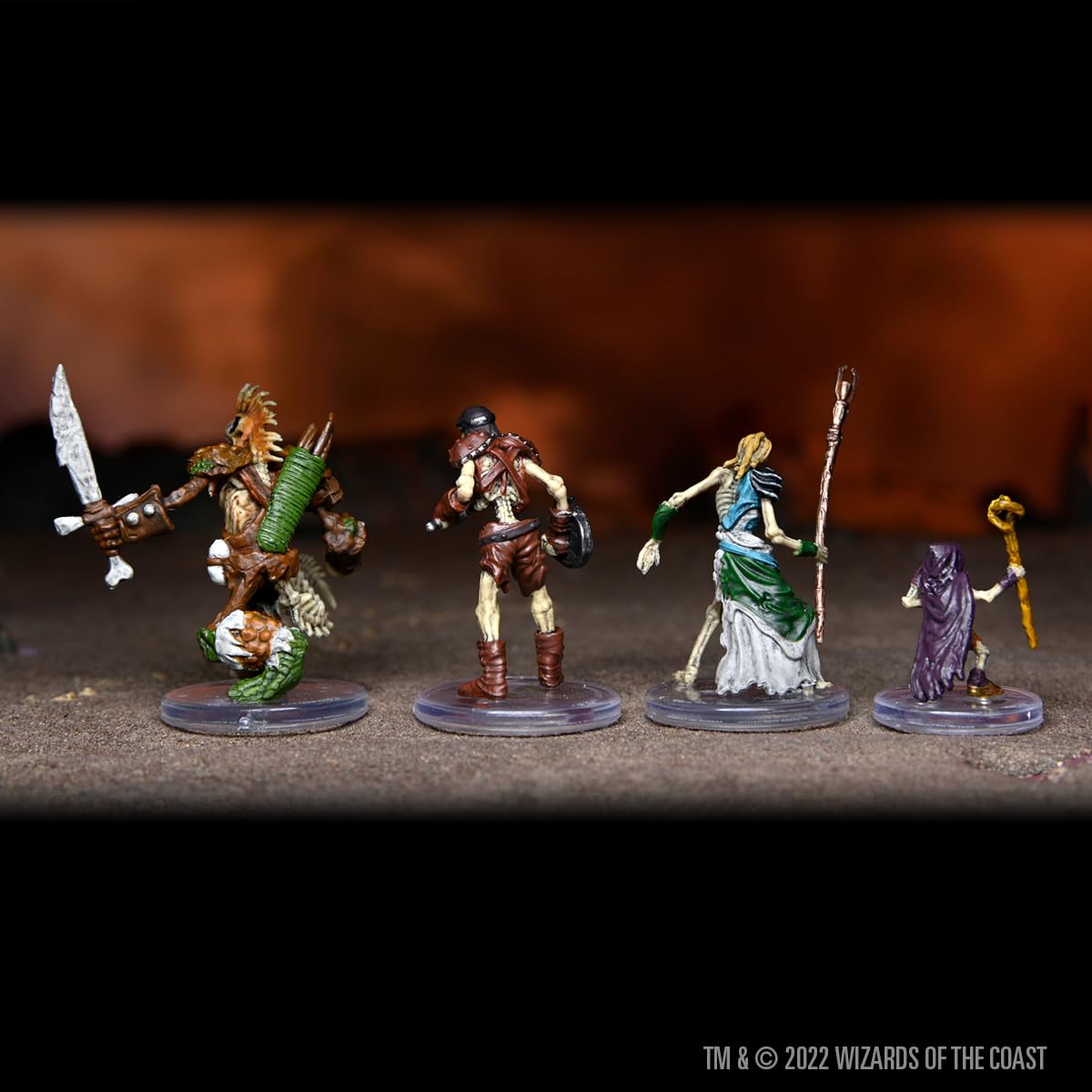 Dungeons & Dragons D&D Icons of The Realms: Undead Armies - Skeletons - 7 Pre-Painted Figures, Miniatures, RPG