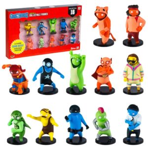 Gang Beasts Action Figures | Pack of Twelve | 2.5 Inch Figurines for Kids. Superhero Toys for Boys & Girls. Collect 16 Mini Toys | 1 Hidden Rare Character Official Gang Beasts Toys