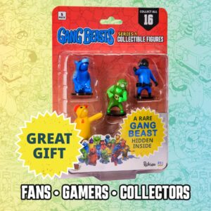 Gang Beasts Action Figures | Pack of Five | 2.5 Inch Figurines for Kids. Superhero Toys for Boys & Girls. Collect 16 Mini Toys | 1 Hidden Rare Character Official Gang Beasts Toys