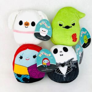 Squishmallows 5" Set Nightmare Before Christmas 4 asst Great Gift for Kids - Ages 2+ Jack,Oogie,Zero,Sally