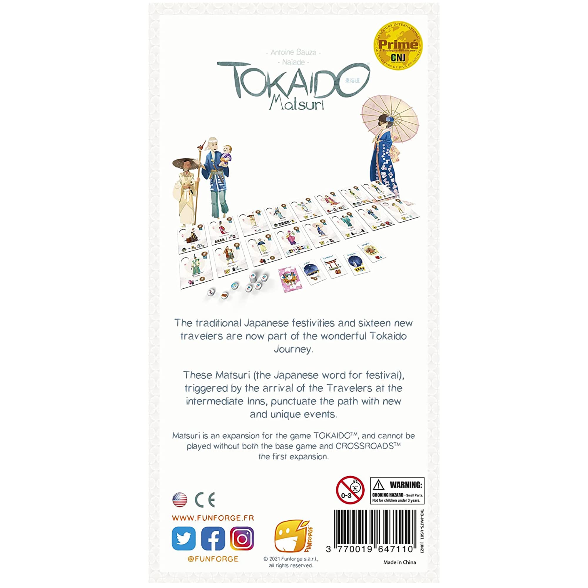 Funforge Tokaido Matsuri 5th Edition Board Game Expansion | Strategy Game | Adventure Game | Exploration Game | Ages 8+ | 2-5 Players | Average Playtime 45 Minutes | Made by Funforge