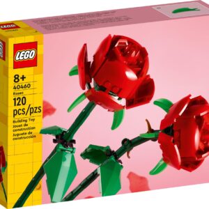 LEGO Roses Building Kit, Artificial Flowers for Home Décor, Unique Gift for Her or Him for Anniversaries, Botanical Collection Set for Build and Display, Gift to Build Together, 40460