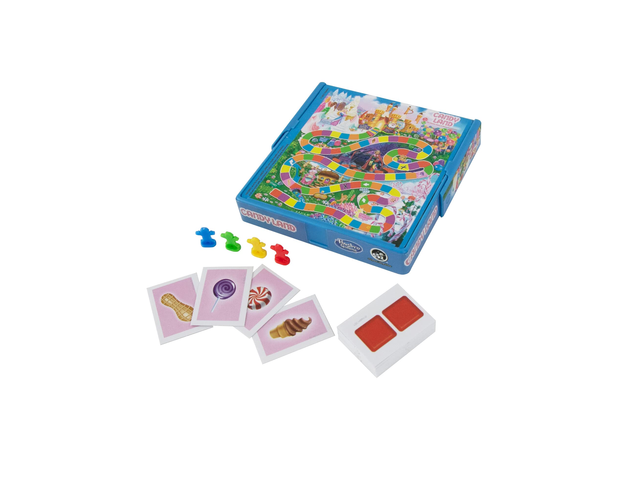 Worlds Smallest Miniature Classic Kids Games Bundle – Hungry Hungry Hippos – Chutes & Ladders – Candyland – Connect 4 with Bonus Miniature Playing Cards